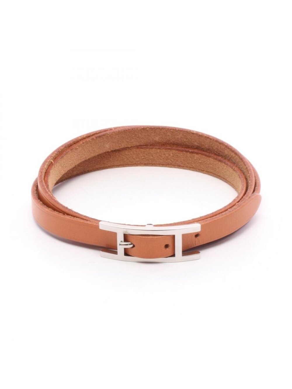 Hermes Bracelet Hapi 3 Long Orange Leather III